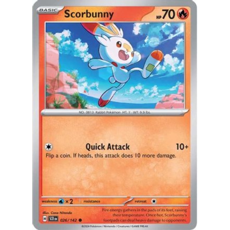 Scorbunny 026/142  SV07 Stellar Crown - Common