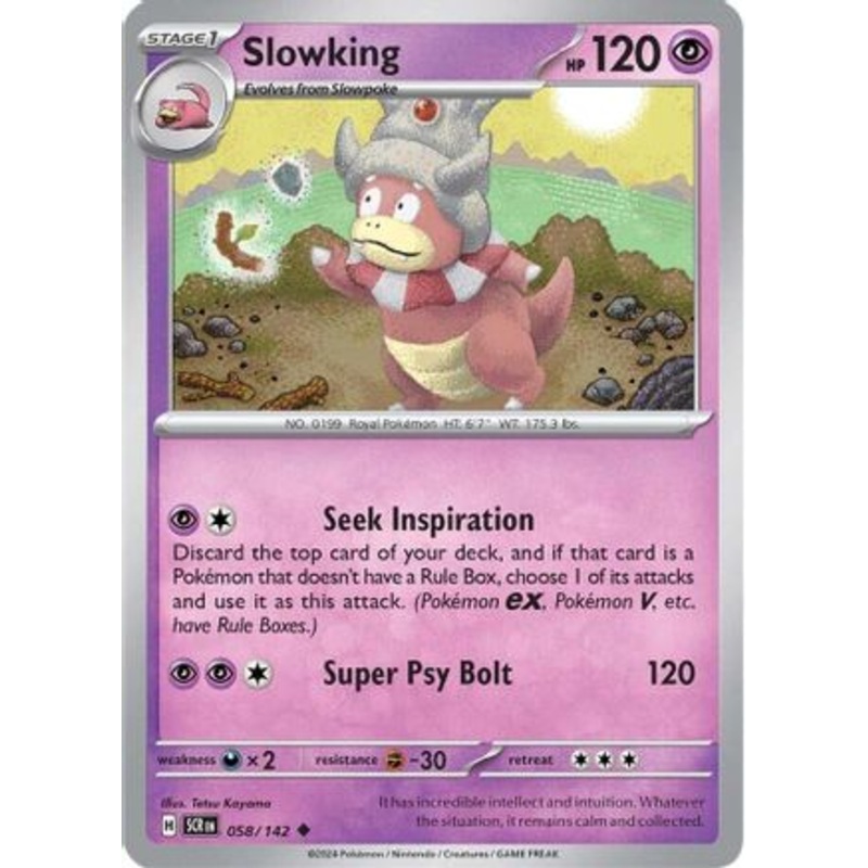 Slowking 058/142  - Reverse Holofoil SV07 Stellar Crown - Uncommon