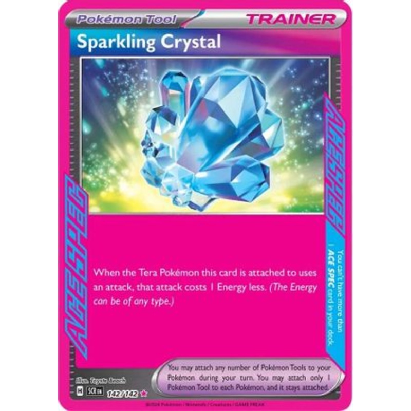 Sparkling Crystal 142/142  - Holofoil SV07 Stellar Crown - ACE SPEC Rare