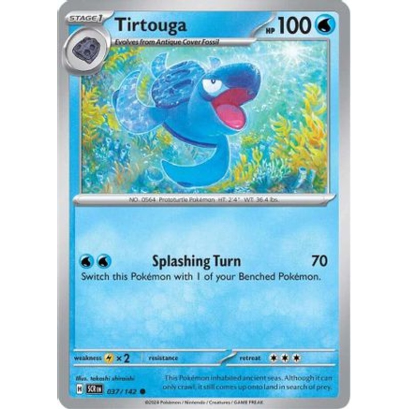 Tirtouga 037/142  - Reverse Holofoil SV07 Stellar Crown - Common