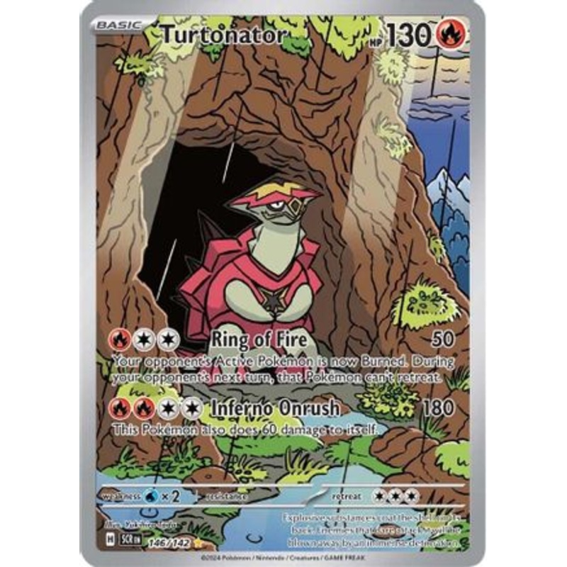 Turtonator 146/142  - Holofoil SV07 Stellar Crown - Illustration Rare