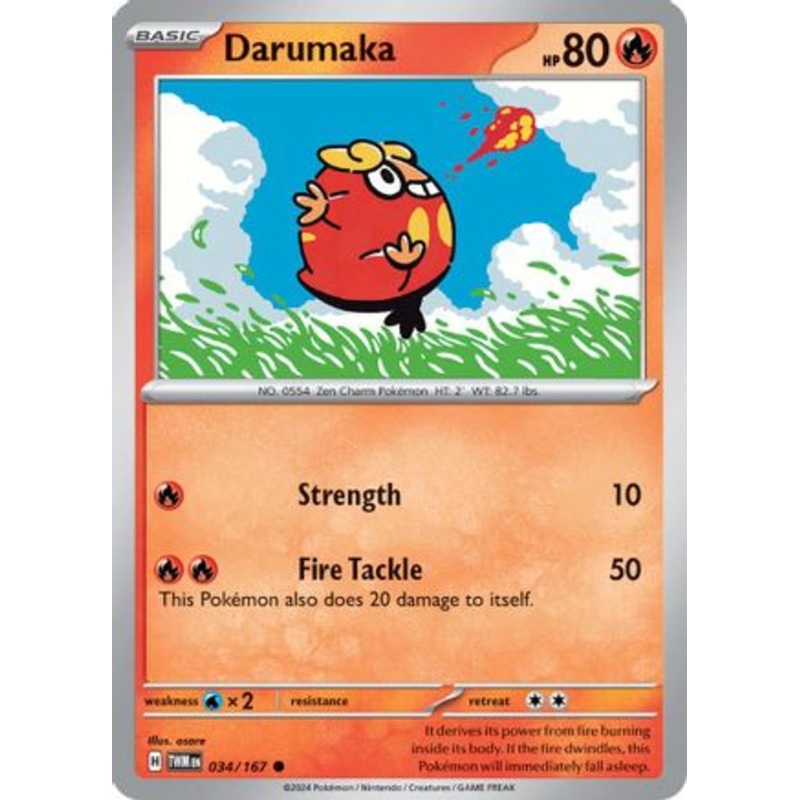 Darumaka 034/167  - Reverse Holofoil SV06 Twilight Masquerade - Common