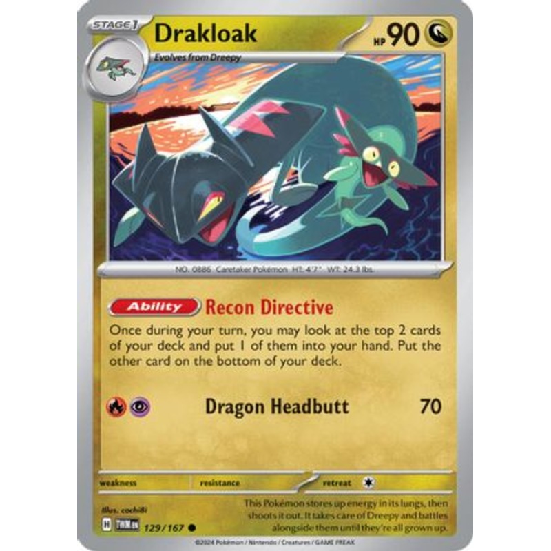 Drakloak 129/167  SV06 Twilight Masquerade - Common