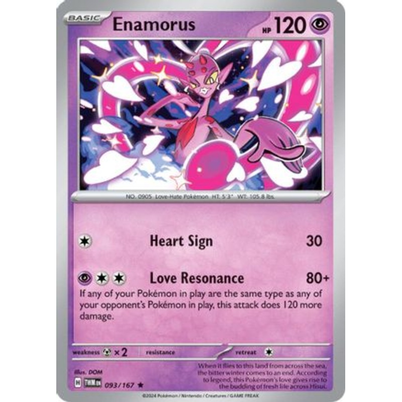 Enamorus 093/167  - Reverse Holofoil SV06 Twilight Masquerade - Rare