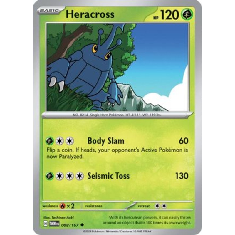 Heracross 008/167  SV06 Twilight Masquerade - Uncommon