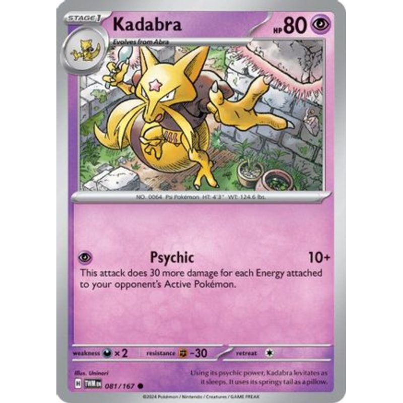 Kadabra 081/167  - Reverse Holofoil SV06 Twilight Masquerade - Common