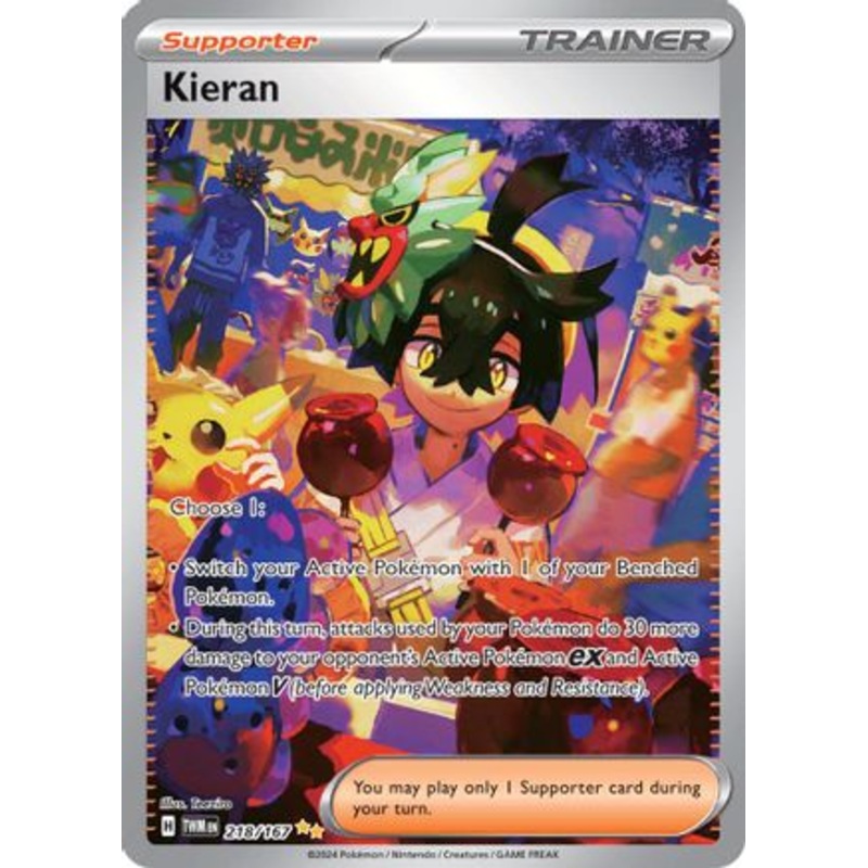 Kieran 218/167  - Holofoil SV06 Twilight Masquerade - Special Illustration Rare