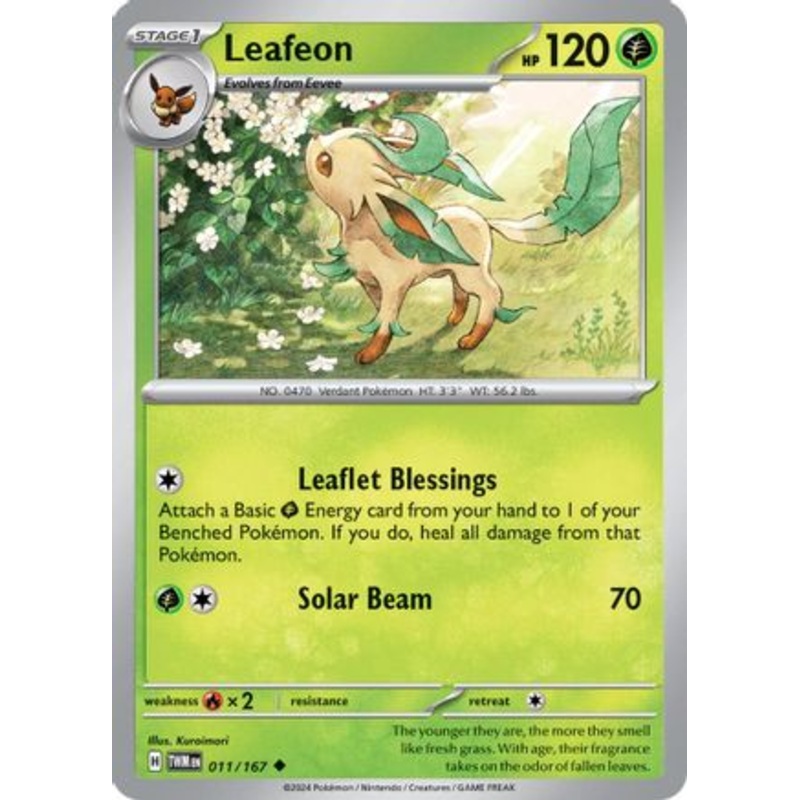 Leafeon 011/167  SV06 Twilight Masquerade - Uncommon