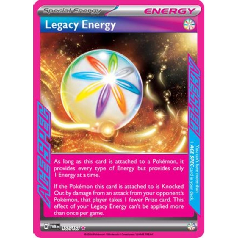 Legacy Energy 167/167  - Holofoil SV06 Twilight Masquerade - ACE SPEC Rare