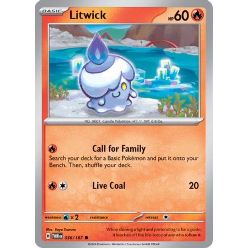 Litwick 036/167  - Reverse Holofoil SV06 Twilight Masquerade - Common