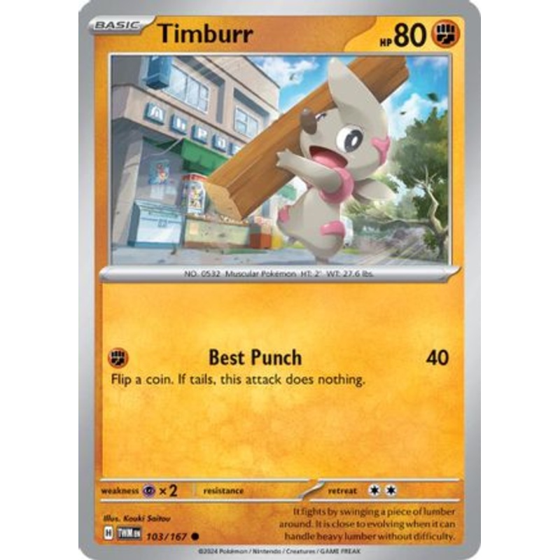 Timburr 103/167  SV06 Twilight Masquerade - Common