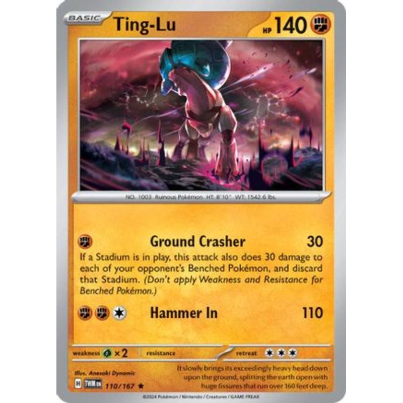 Ting-Lu 110/167  - Reverse Holofoil SV06 Twilight Masquerade - Rare