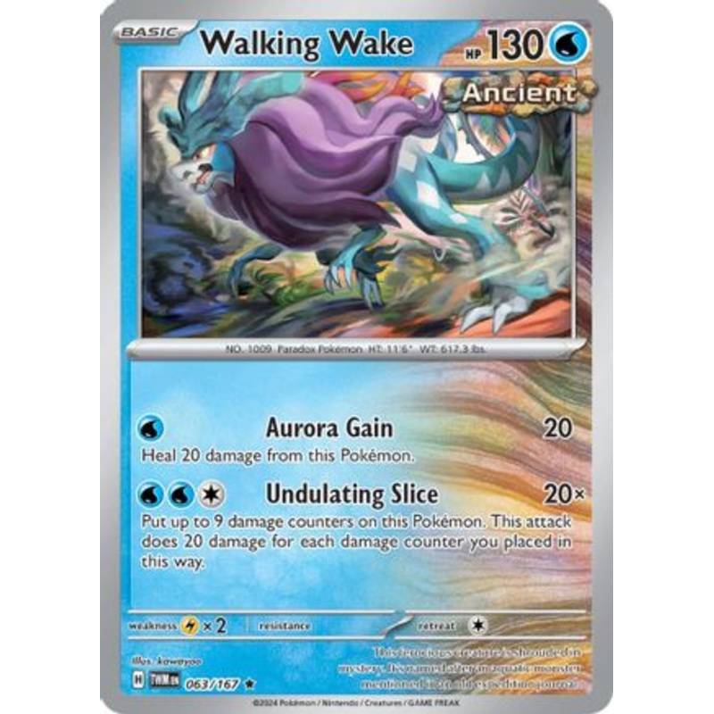 Walking Wake 063/167  - Reverse Holofoil SV06 Twilight Masquerade - Rare