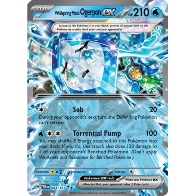 Wellspring Mask Ogerpon ex 064/167  - Holofoil SV06 Twilight Masquerade - Double Rare