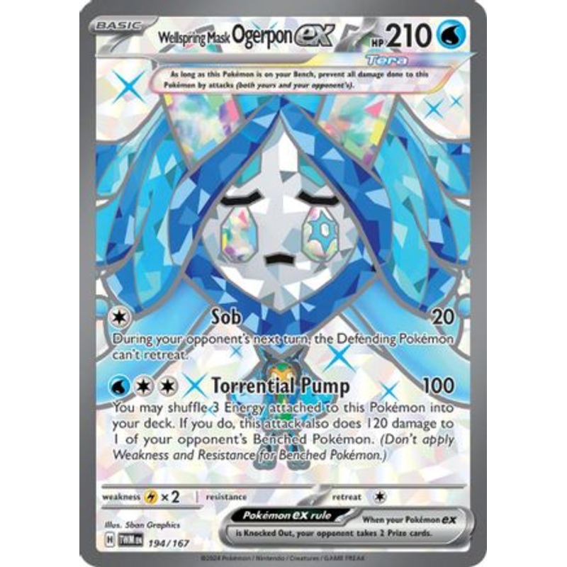 Wellspring Mask Ogerpon ex 194/167  - Holofoil SV06 Twilight Masquerade - Ultra Rare