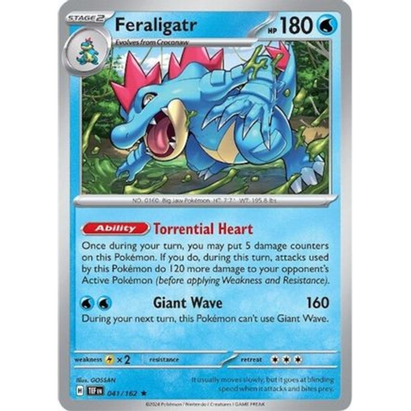 Feraligatr 041/162  - Reverse Holofoil SV05 Temporal Forces - Rare
