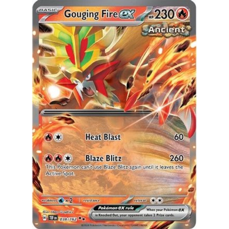 Gouging Fire ex 038/162  - Holofoil SV05 Temporal Forces - Double Rare