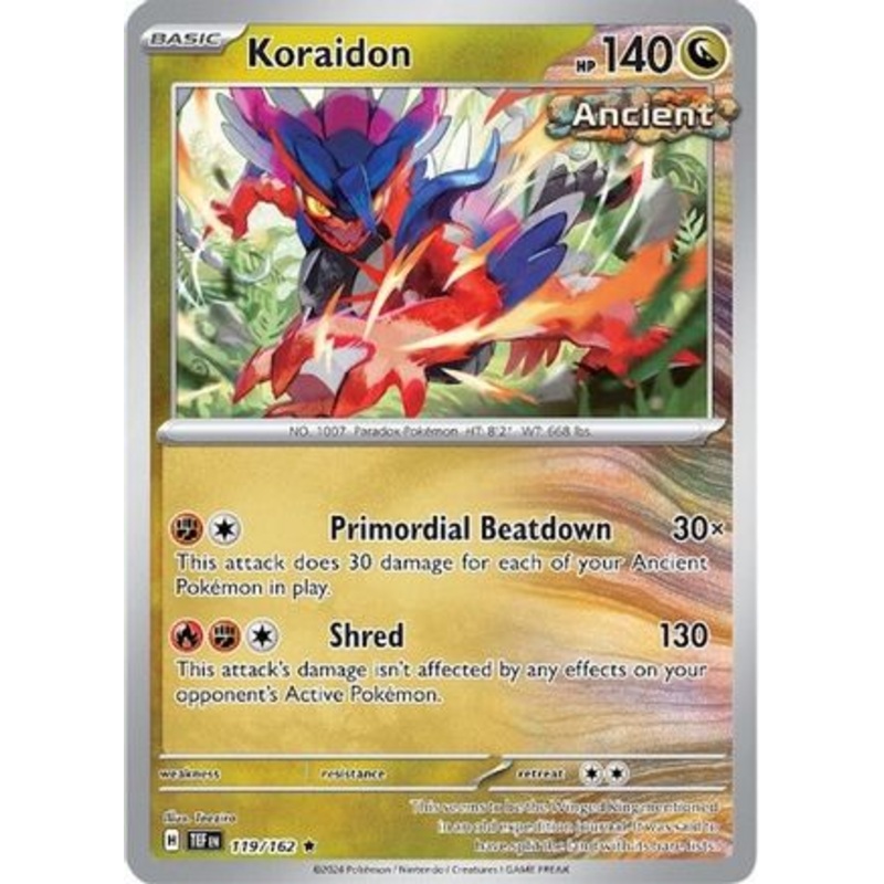 Koraidon 119/162  - Reverse Holofoil SV05 Temporal Forces - Rare