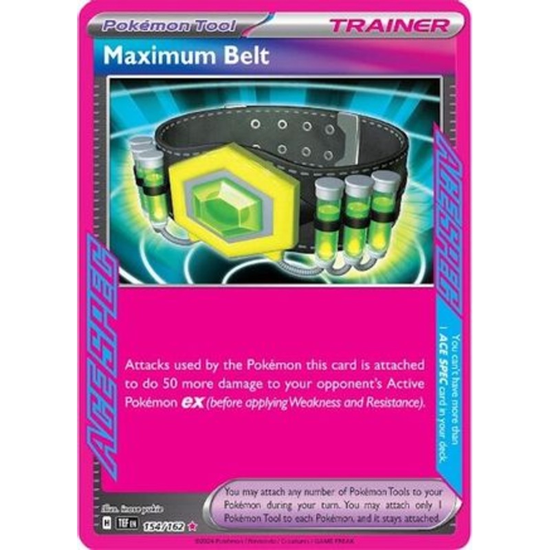 Maximum Belt 154/162  - Holofoil SV05 Temporal Forces - ACE SPEC Rare