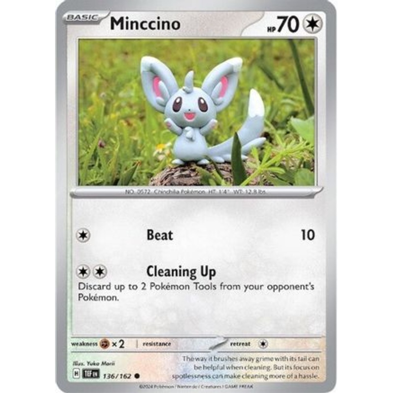 Minccino 136/162  - Reverse Holofoil SV05 Temporal Forces - Common