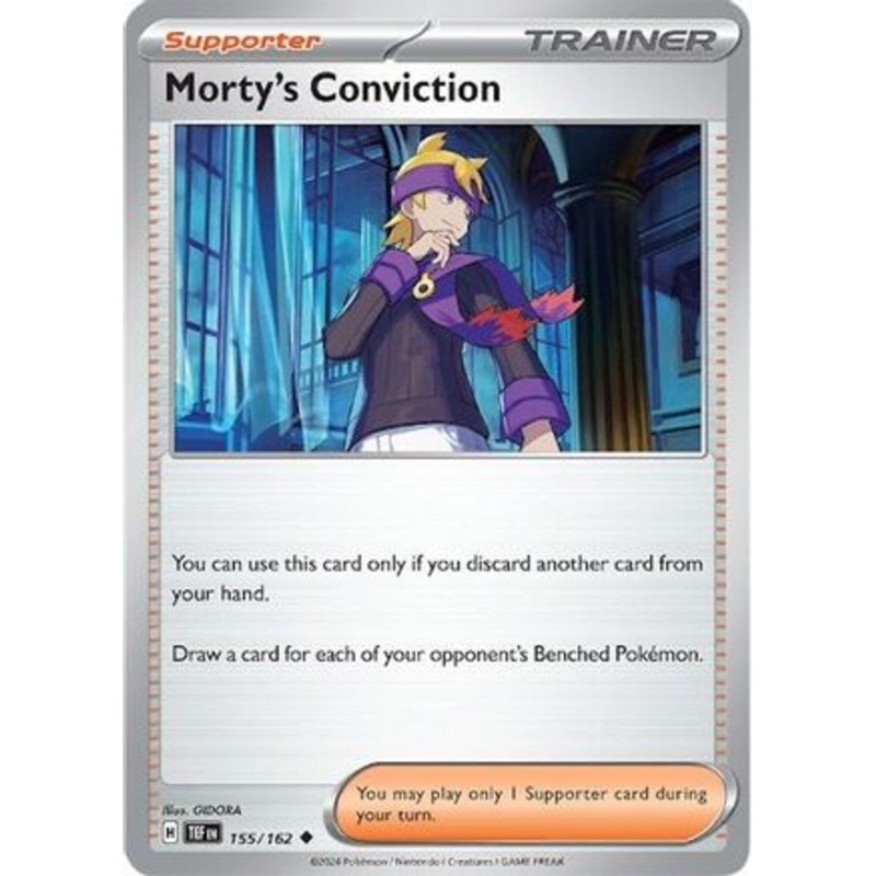 Morty's Conviction 155/162  - Reverse Holofoil SV05 Temporal Forces - Uncommon