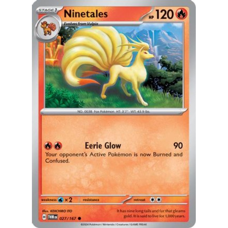 Ninetales 027/167  - Reverse Holofoil SV06 Twilight Masquerade - Common