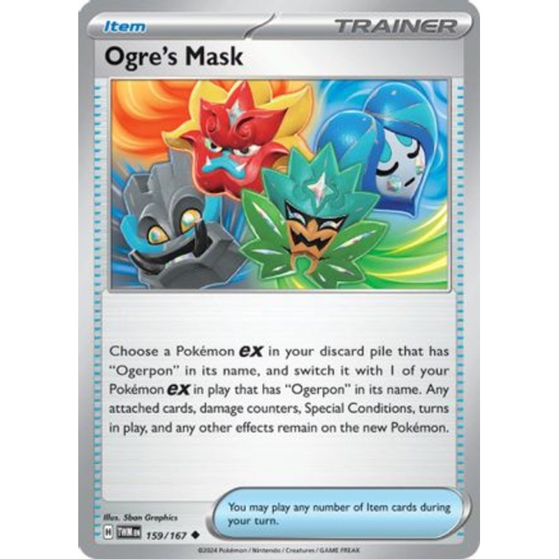 Ogre's Mask 159/167  - Reverse Holofoil SV06 Twilight Masquerade - Uncommon
