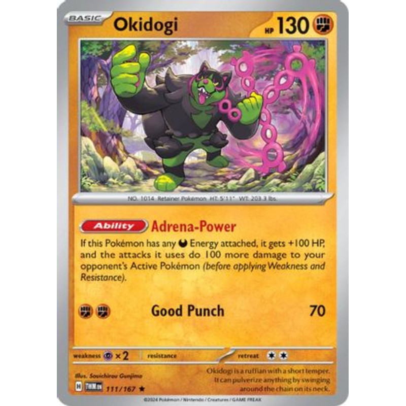 Okidogi 111/167  - Reverse Holofoil SV06 Twilight Masquerade - Rare