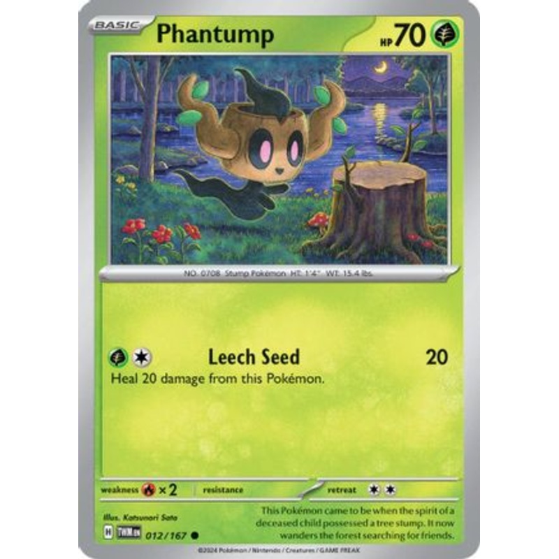 Phantump 012/167  - Reverse Holofoil SV06 Twilight Masquerade - Common