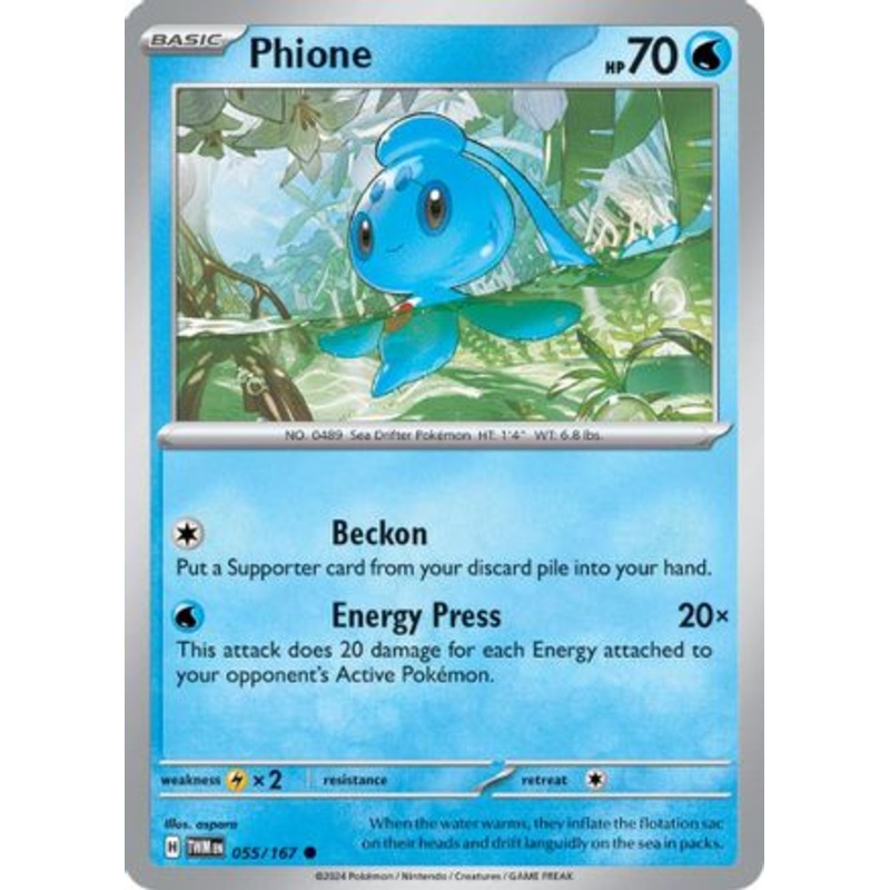 Phione 055/167  - Reverse Holofoil SV06 Twilight Masquerade - Common