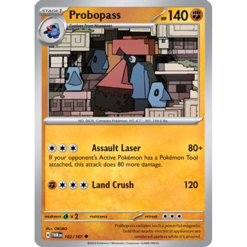 Probopass 102/167  - Reverse Holofoil SV06 Twilight Masquerade - Uncommon