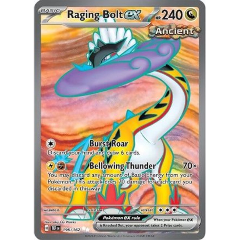 Raging Bolt ex 196/162  - Holofoil SV05 Temporal Forces - Ultra Rare
