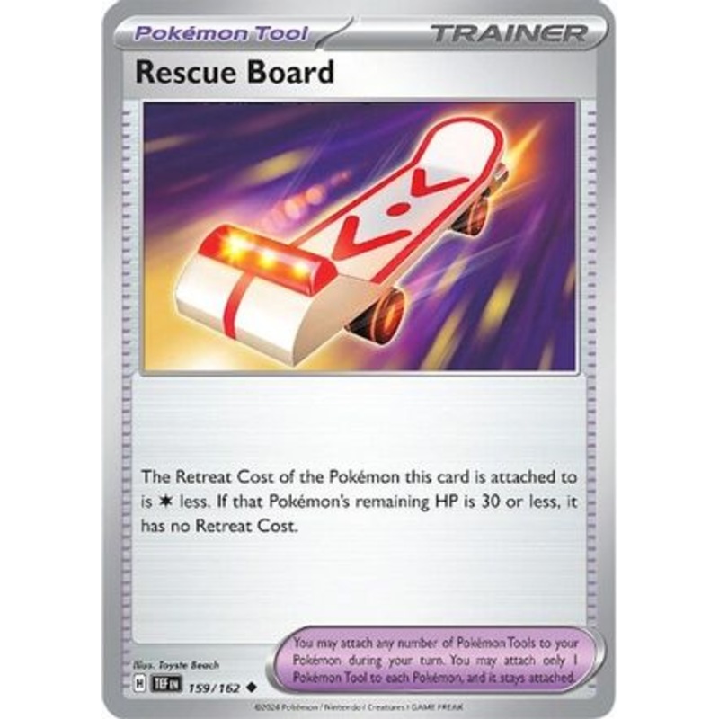 Rescue Board 159/162  - Reverse Holofoil SV05 Temporal Forces - Uncommon