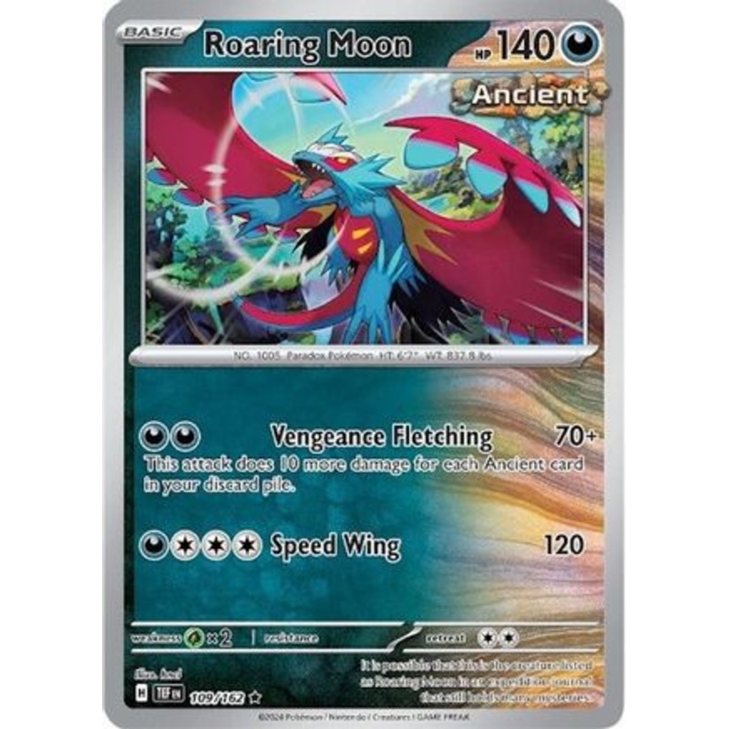 Roaring Moon 109/162  - Reverse Holofoil SV05 Temporal Forces - Rare