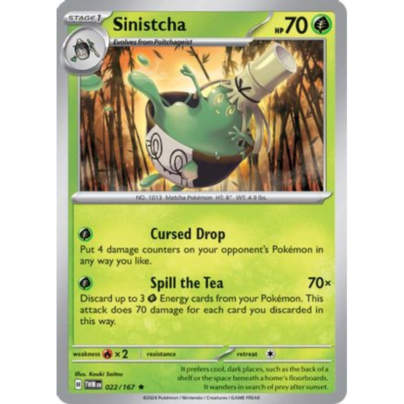 Sinistcha 022/167  - Holofoil SV06 Twilight Masquerade - Rare