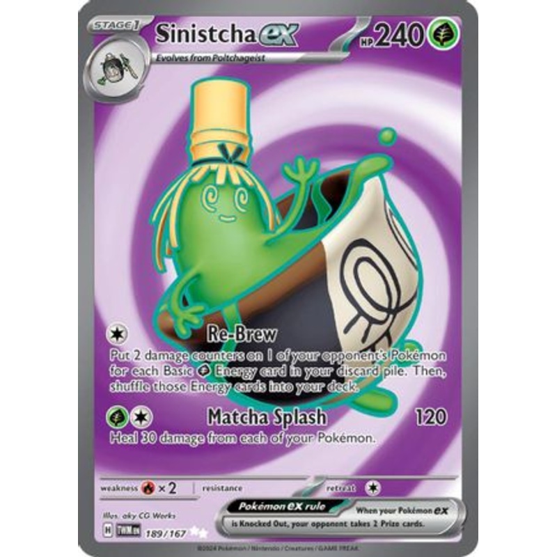 Sinistcha ex 189/167  - Holofoil SV06 Twilight Masquerade - Ultra Rare