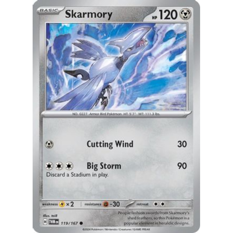 Skarmory 119/167  SV06 Twilight Masquerade - Common