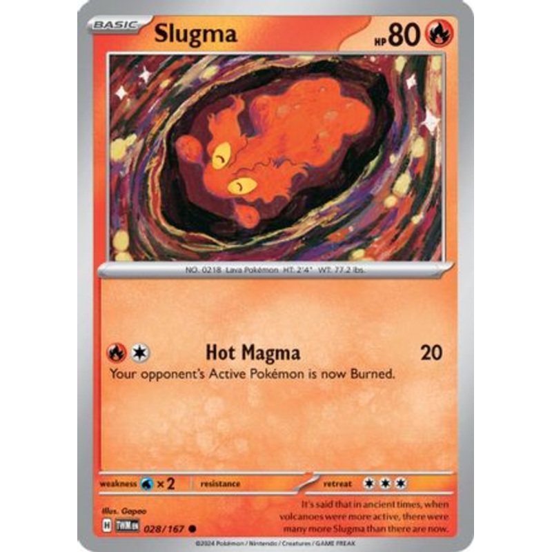 Slugma 028/167  - Reverse Holofoil SV06 Twilight Masquerade - Common