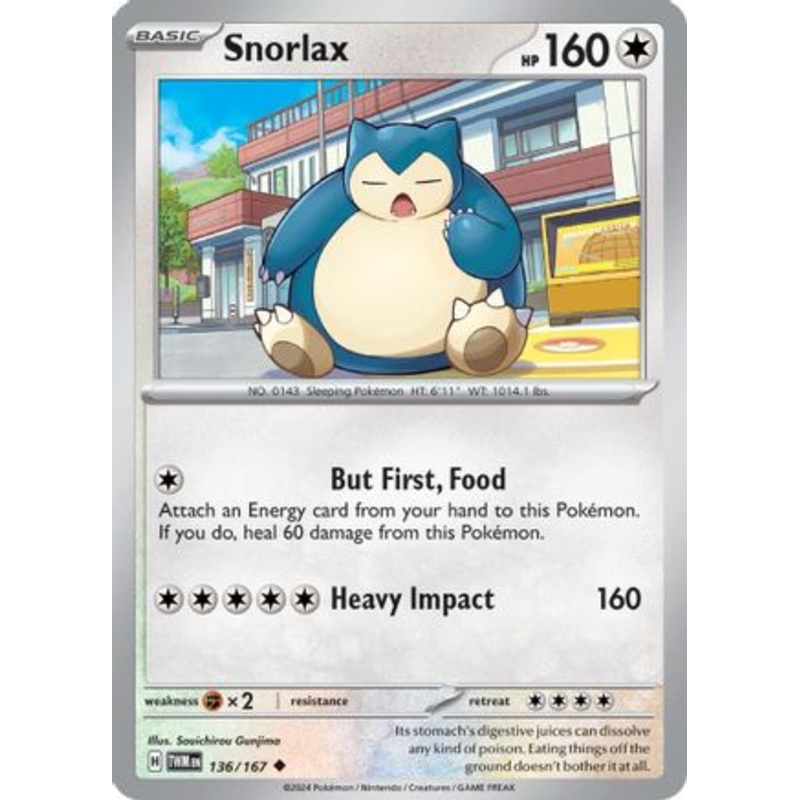 Snorlax 136/167  SV06 Twilight Masquerade - Uncommon