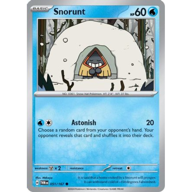 Snorunt 051/167  - Reverse Holofoil SV06 Twilight Masquerade - Common