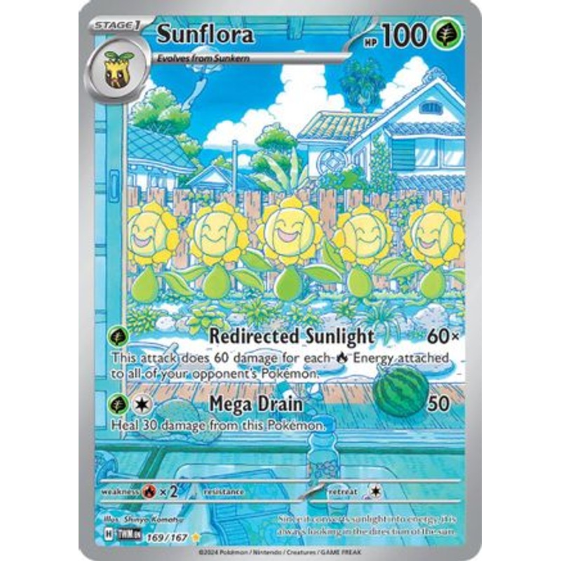Sunflora 169/167  - Holofoil SV06 Twilight Masquerade - Illustration Rare