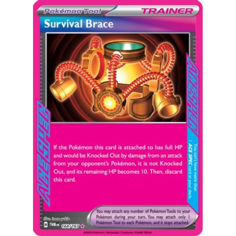 Survival Brace 164/167  - Holofoil SV06 Twilight Masquerade - ACE SPEC Rare