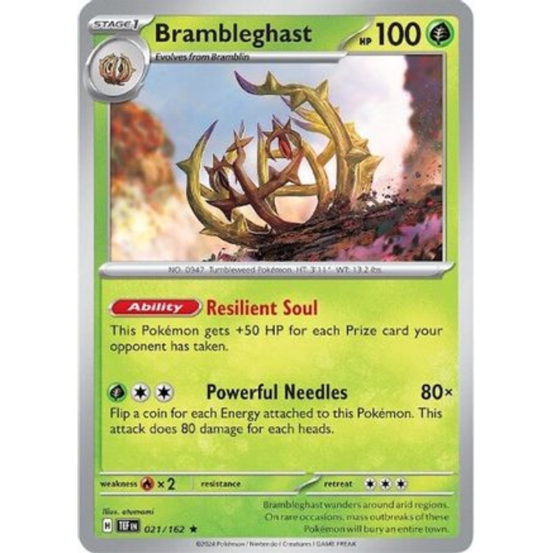 Brambleghast 021/162  - Reverse Holofoil SV05 Temporal Forces - Rare