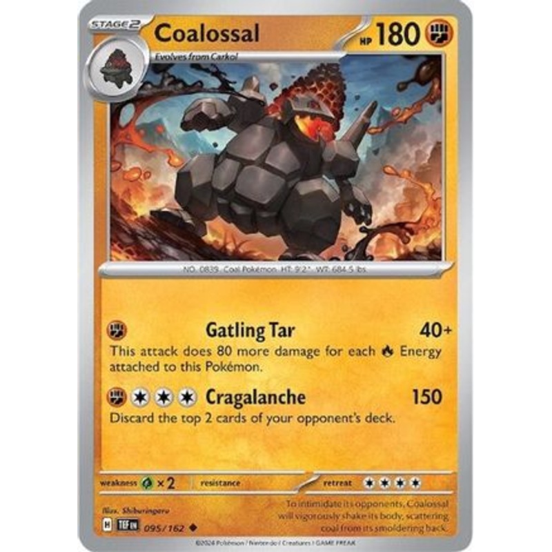 Coalossal 095/162  - Reverse Holofoil SV05 Temporal Forces - Uncommon