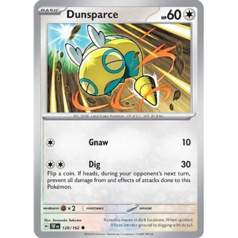Dunsparce 128/162  - Reverse Holofoil SV05 Temporal Forces - Common