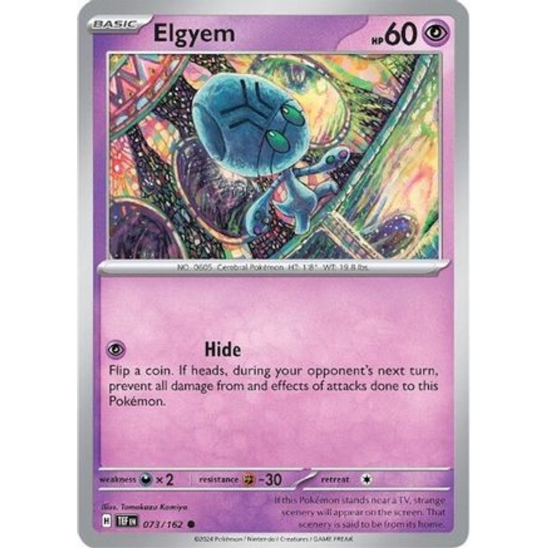 Elgyem 073/162  - Reverse Holofoil SV05 Temporal Forces - Common