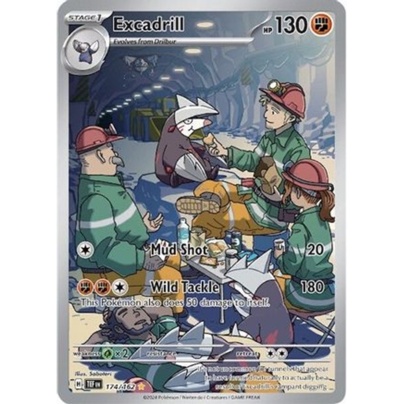 Excadrill 174/162  - Holofoil SV05 Temporal Forces - Illustration Rare