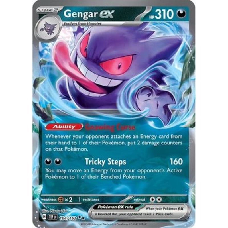 Gengar ex 104/162  - Holofoil SV05 Temporal Forces - Double Rare