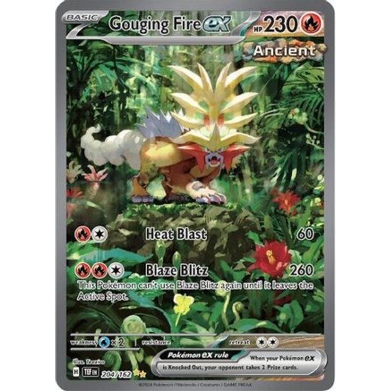 Gouging Fire ex 204/162  - Holofoil SV05 Temporal Forces - Special Illustration Rare