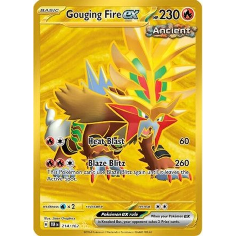Gouging Fire ex 214/162  - Holofoil SV05 Temporal Forces - Hyper Rare